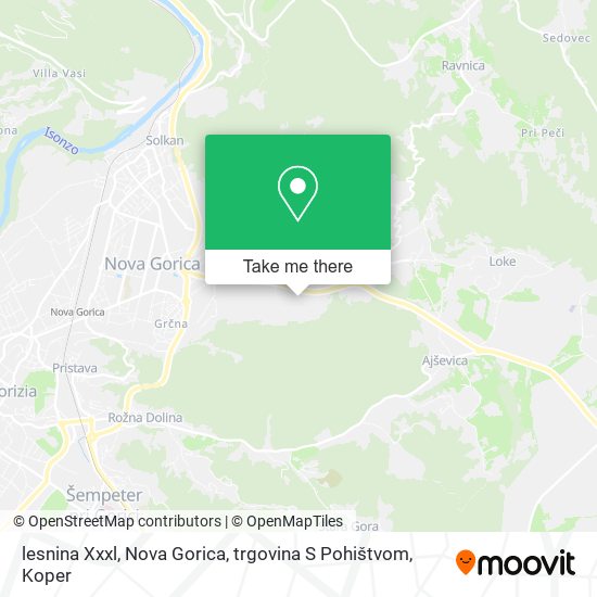 lesnina Xxxl, Nova Gorica, trgovina S Pohištvom map
