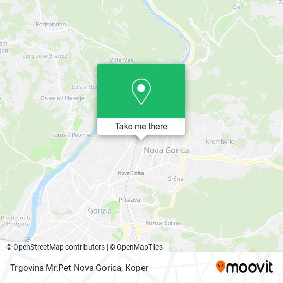 Trgovina Mr.Pet Nova Gorica map