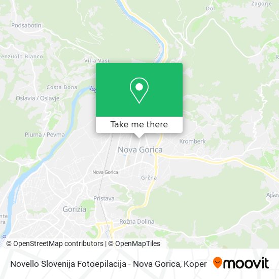 Novello Slovenija Fotoepilacija - Nova Gorica map