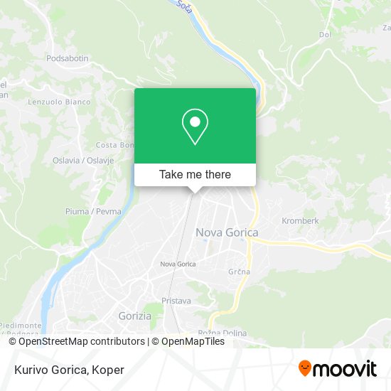 Kurivo Gorica map