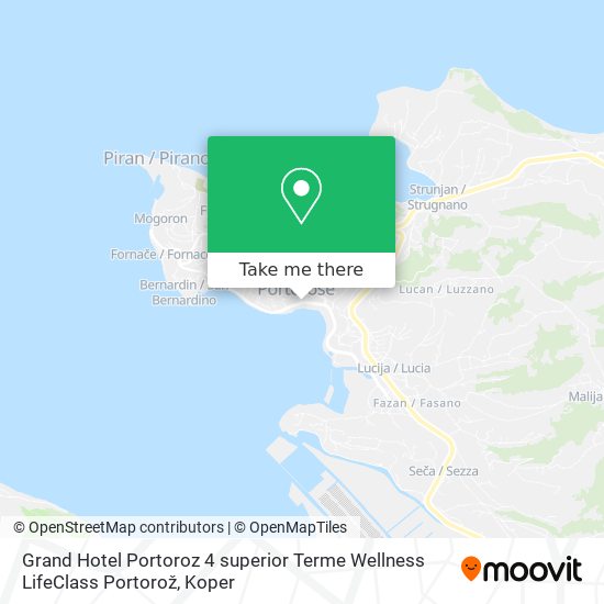 Grand Hotel Portoroz 4 superior Terme Wellness LifeClass Portorož map