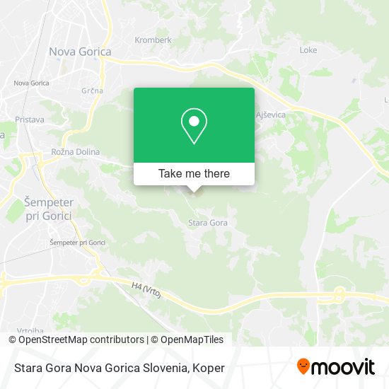 Stara Gora Nova Gorica Slovenia map