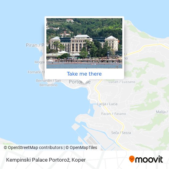 Kempinski Palace Portorož map