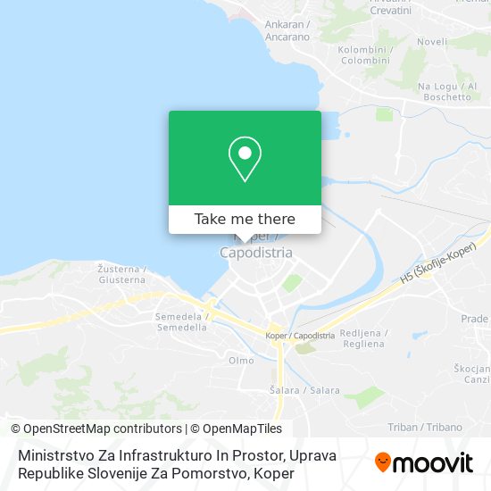 Ministrstvo Za Infrastrukturo In Prostor, Uprava Republike Slovenije Za Pomorstvo map