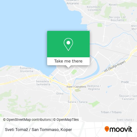 Sveti Tomaž / San Tommaso map