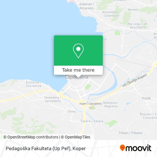 Pedagoška Fakulteta (Up Pef) map