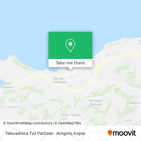 Telovadnica Tvd Partizan - Arrigoni map