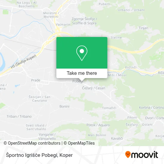 Športno Igrišče Pobegi map
