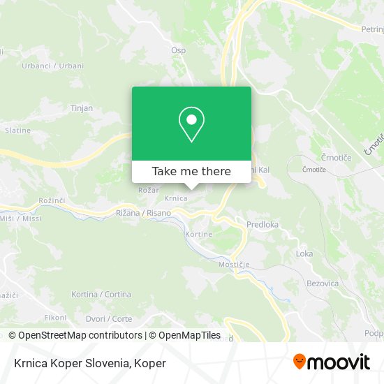 Krnica Koper Slovenia map