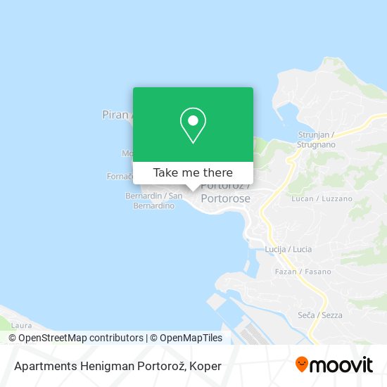 Apartments Henigman Portorož map