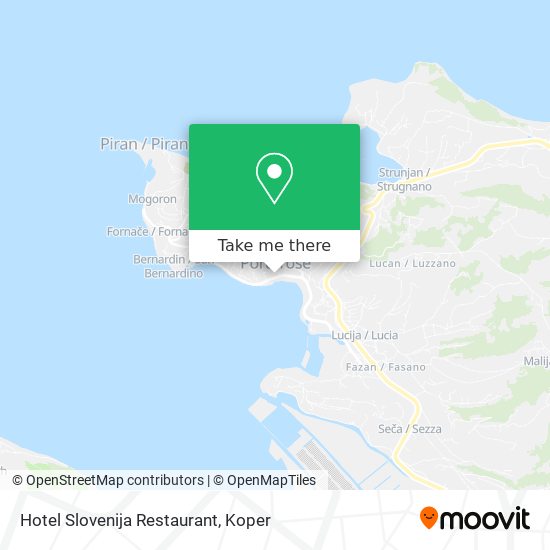 Hotel Slovenija Restaurant map