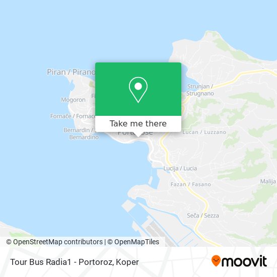 Tour Bus Radia1 - Portoroz map