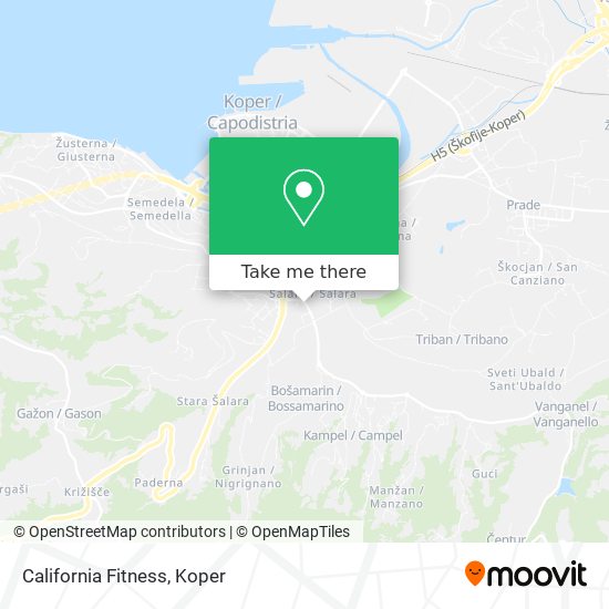 California Fitness map