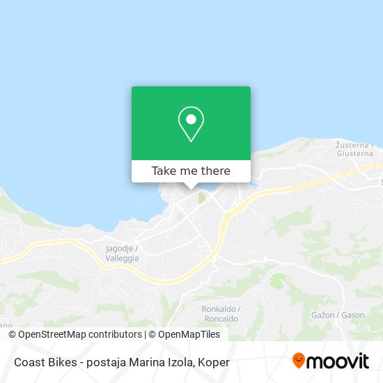 Coast Bikes - postaja Marina Izola map