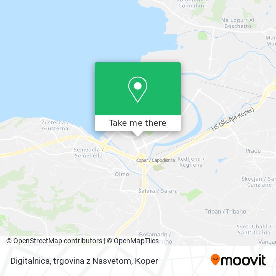 Digitalnica, trgovina z Nasvetom map