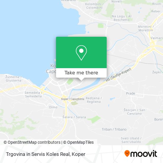 Trgovina in Servis Koles Real map