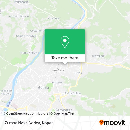 Zumba Nova Gorica map