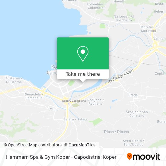 Hammam Spa & Gym Koper - Capodistria map