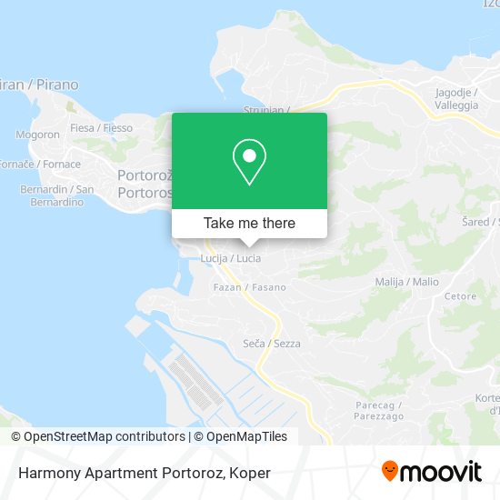 Harmony Apartment Portoroz map