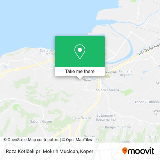 Roza Kotiček pri Mokrih Mucicah map