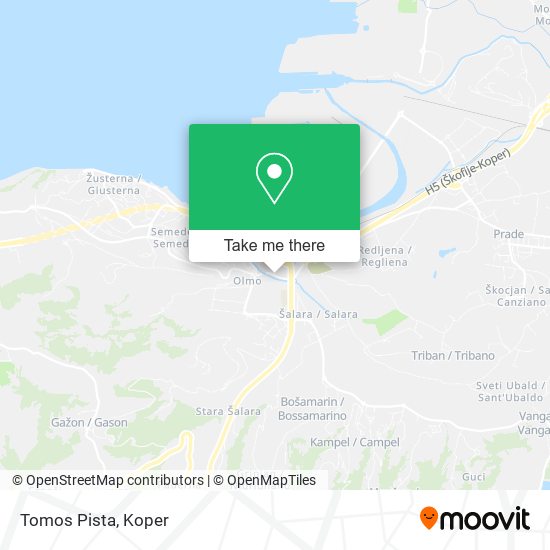 Tomos Pista map