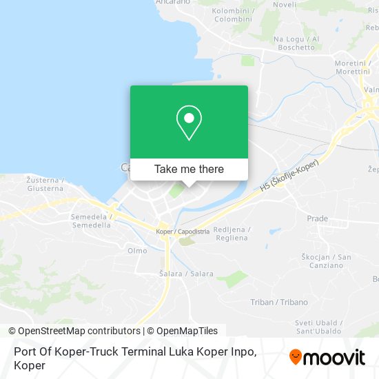 Port Of Koper-Truck Terminal Luka Koper Inpo map