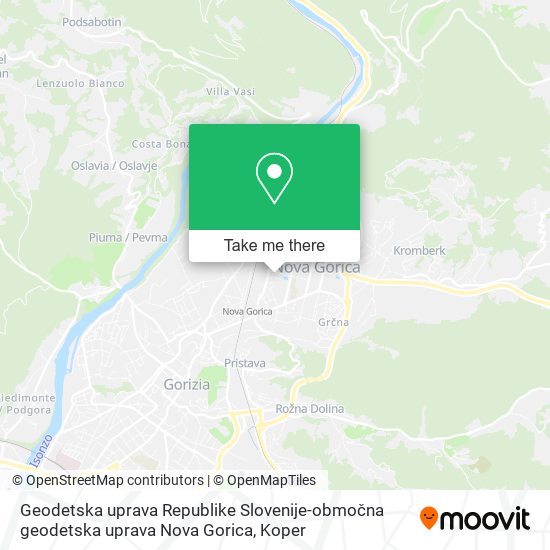 Geodetska uprava Republike Slovenije-območna geodetska uprava Nova Gorica map