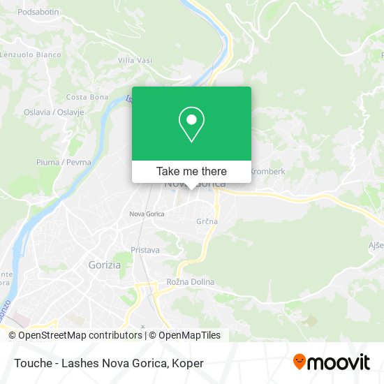 Touche - Lashes Nova Gorica map