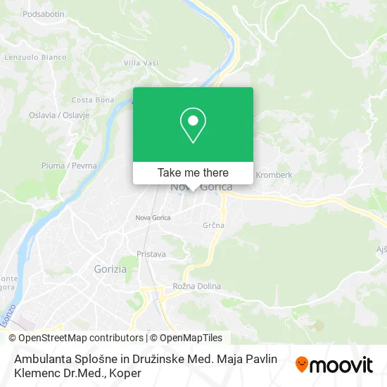 Ambulanta Splošne in Družinske Med. Maja Pavlin Klemenc Dr.Med. map