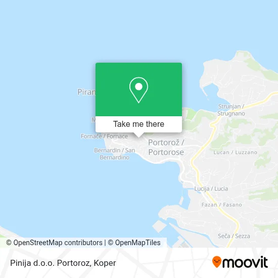 Pinija d.o.o. Portoroz map
