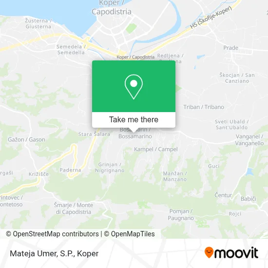 Mateja Umer, S.P. map
