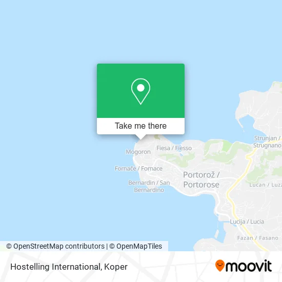 Hostelling International map