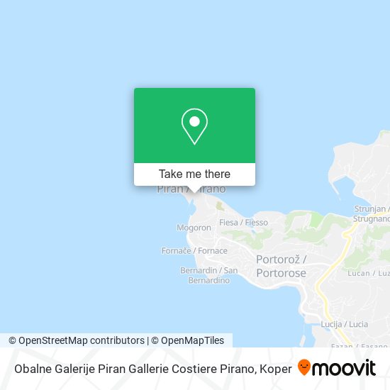 Obalne Galerije Piran Gallerie Costiere Pirano map