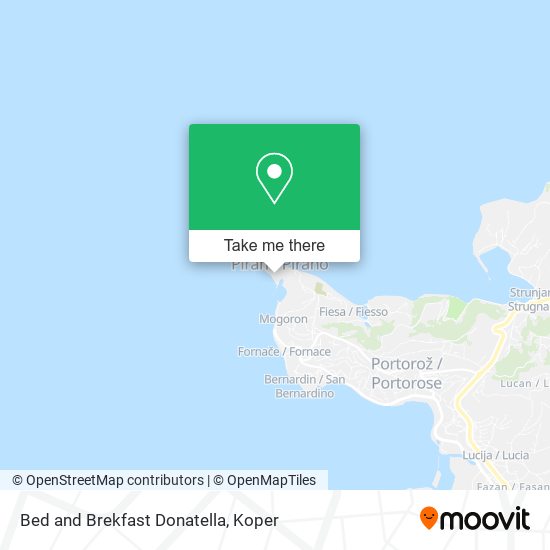 Bed and Brekfast Donatella map