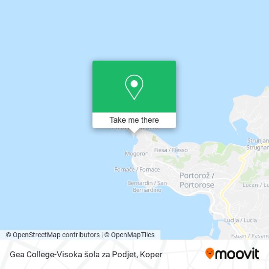 Gea College-Visoka šola za Podjet map