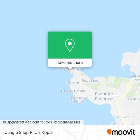 Jungle Shop Piran map