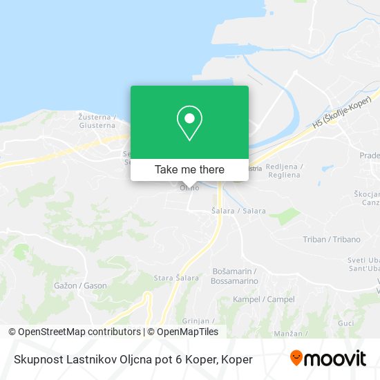 Skupnost Lastnikov Oljcna pot 6 Koper map