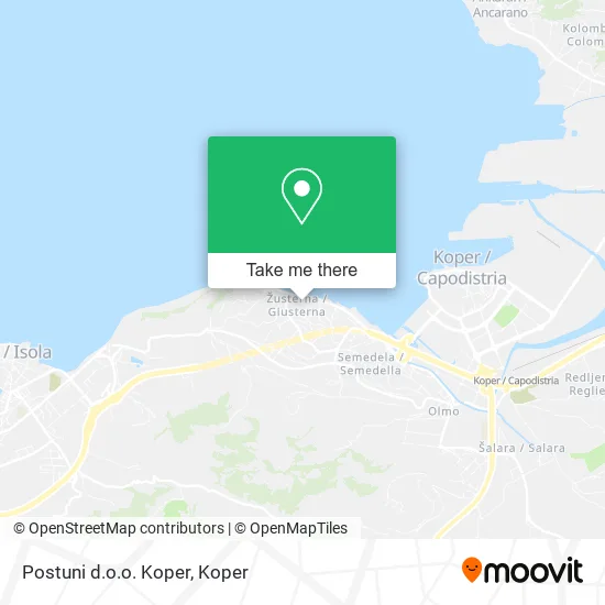Postuni d.o.o. Koper map