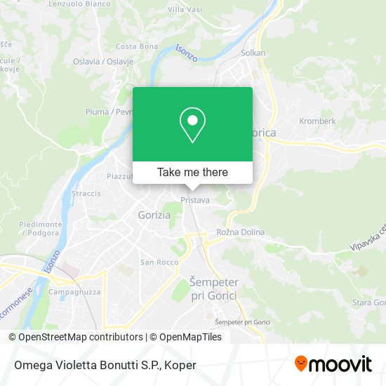 Omega Violetta Bonutti S.P. map