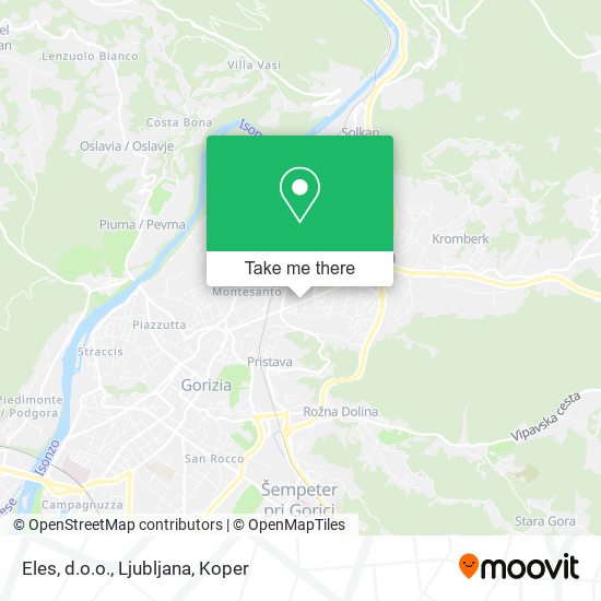 Eles, d.o.o., Ljubljana map