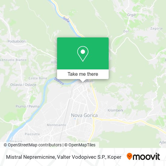 Mistral Nepremicnine, Valter Vodopivec S.P. map