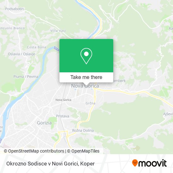 Okrozno Sodisce v Novi Gorici map