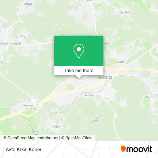 Avto Krka map