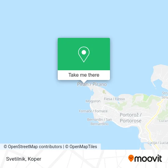 Svetilnik map