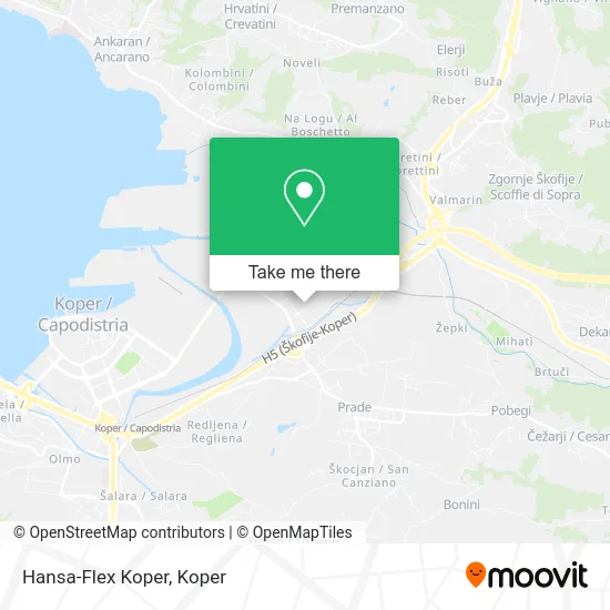 Hansa-Flex Koper map