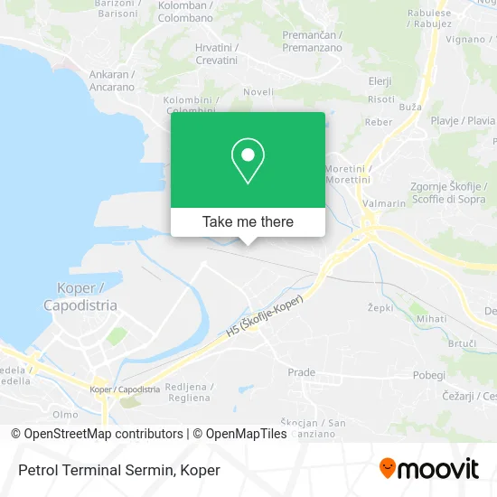 Petrol Terminal Sermin map