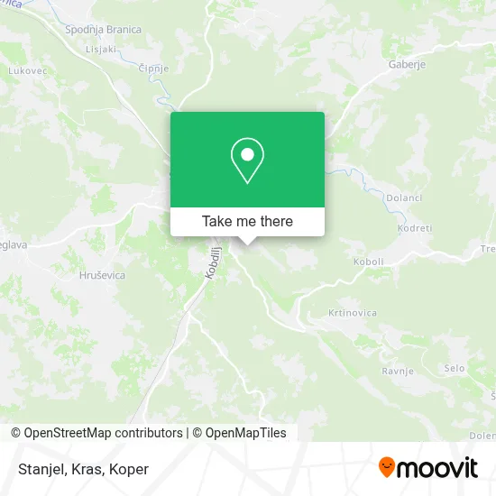 Stanjel, Kras map