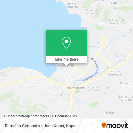 Ritmična Gimnastika Juna Koper map