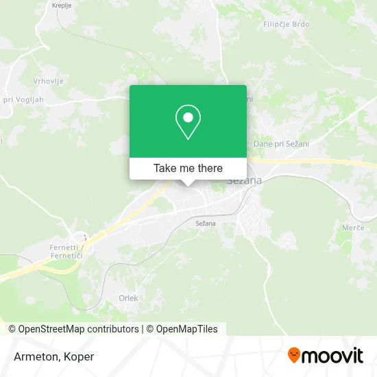 Armeton map
