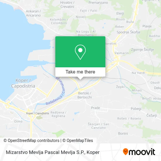 Mizarstvo Mevlja Pascal Mevlja S.P. map